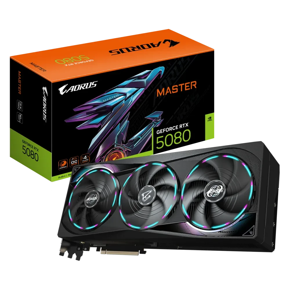 GIGABYTE AORUS RTX 5080 MASTER 16GB GDDR7 GRAPHICS CARD