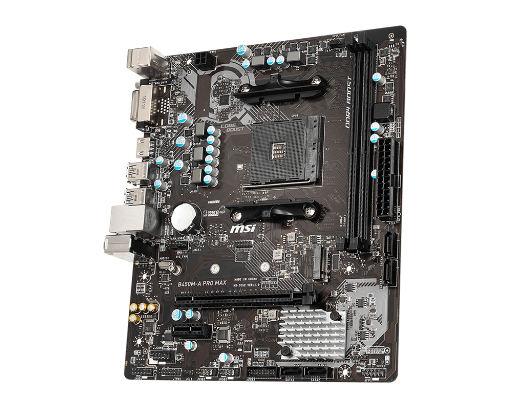 MSI B450M-A PRO MAX AMD AM4 MOTHERBOARD - Image 3