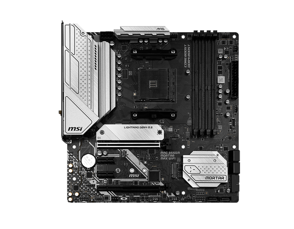 MSI MAG B550M MORTAR MAX WIFI AMD AM4 MOTHERBOARD - Image 2