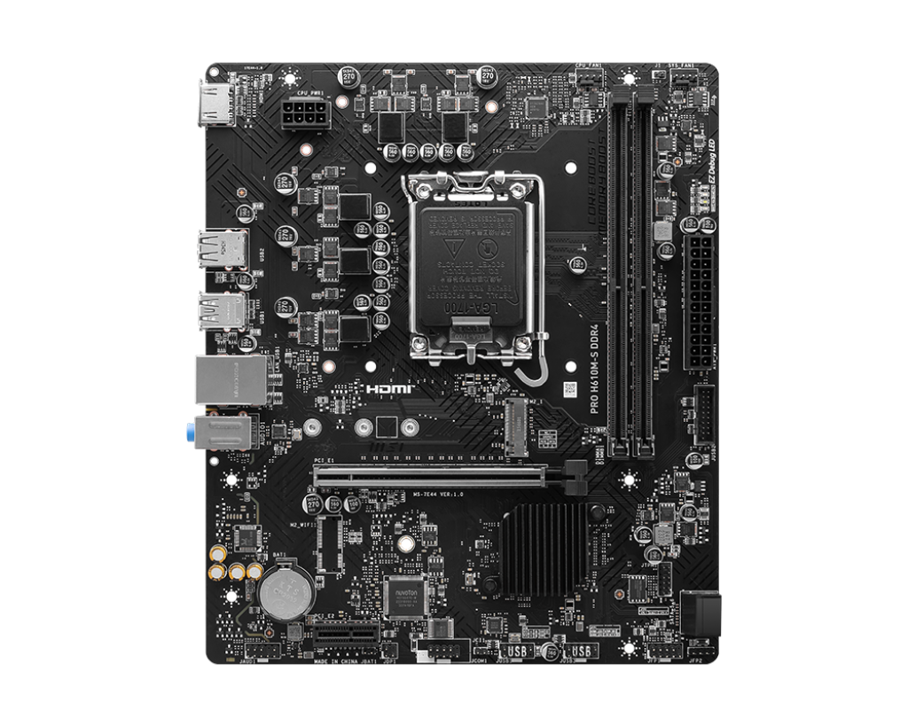 MSI PRO H610M-S DDR4 LGA1700 MICRO ATX MOTHERBOARD - Image 2