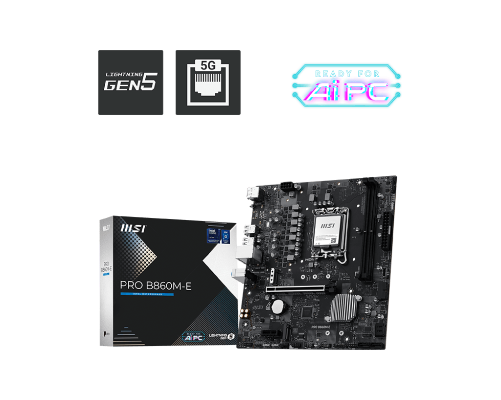 MSI PRO B860M-E INTEL LGA 1851 DDR5 Motherboard