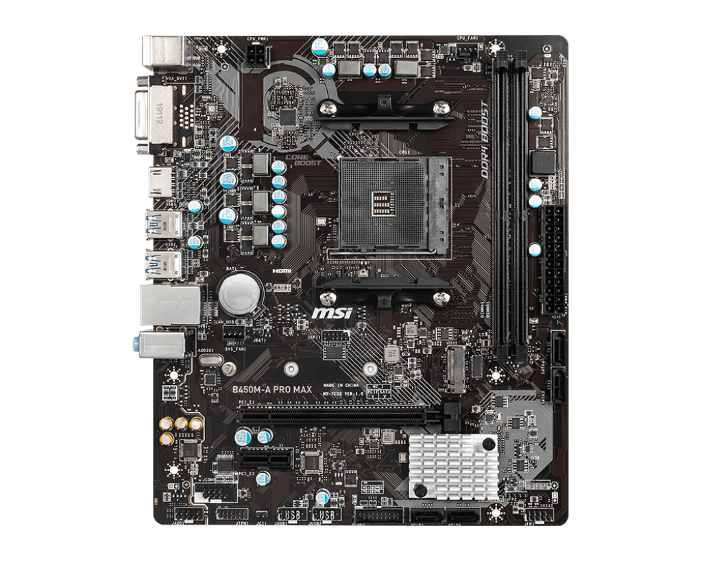 MSI B450M-A PRO MAX AMD AM4 MOTHERBOARD - Image 2