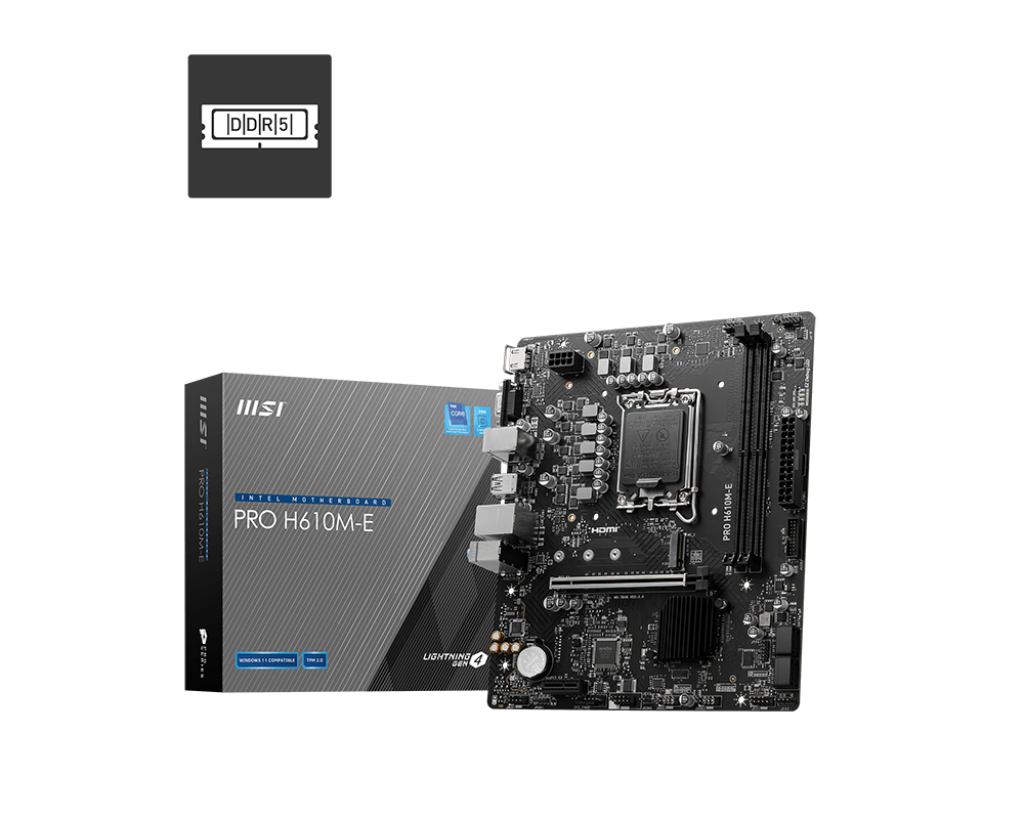 MSI PRO H610M-E INTEL LGA1700 DDR5 MOTHERBOARD