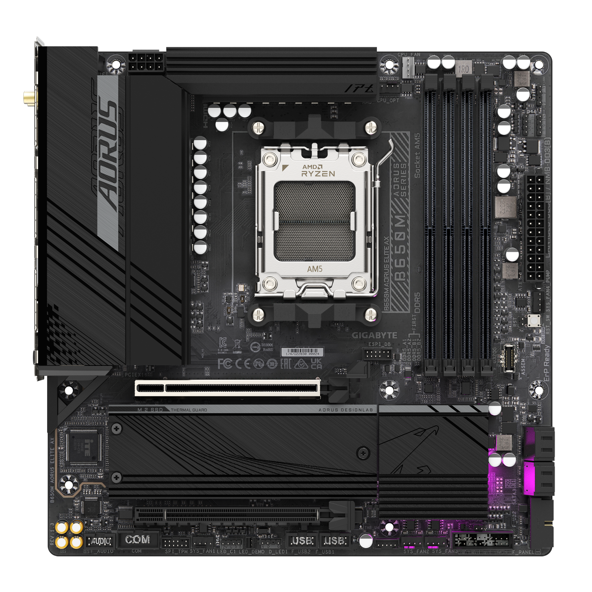 GIGABYTE GA-B650M AORUS ELITE AX AMD AM5 MOTHERBOARD - Image 2