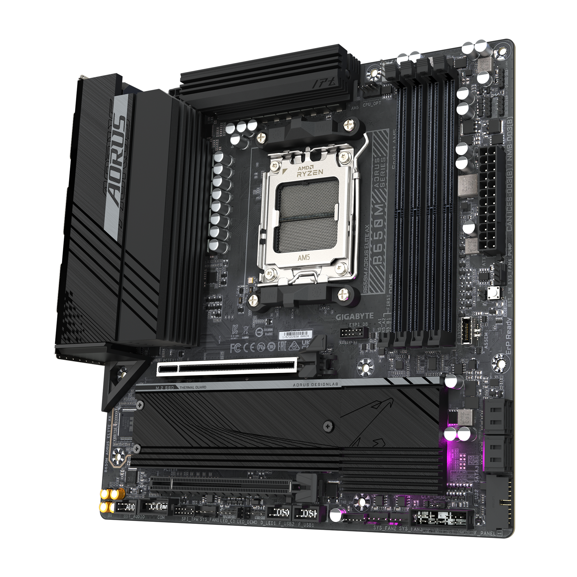 GIGABYTE GA-B650M AORUS ELITE AX AMD AM5 MOTHERBOARD - Image 4