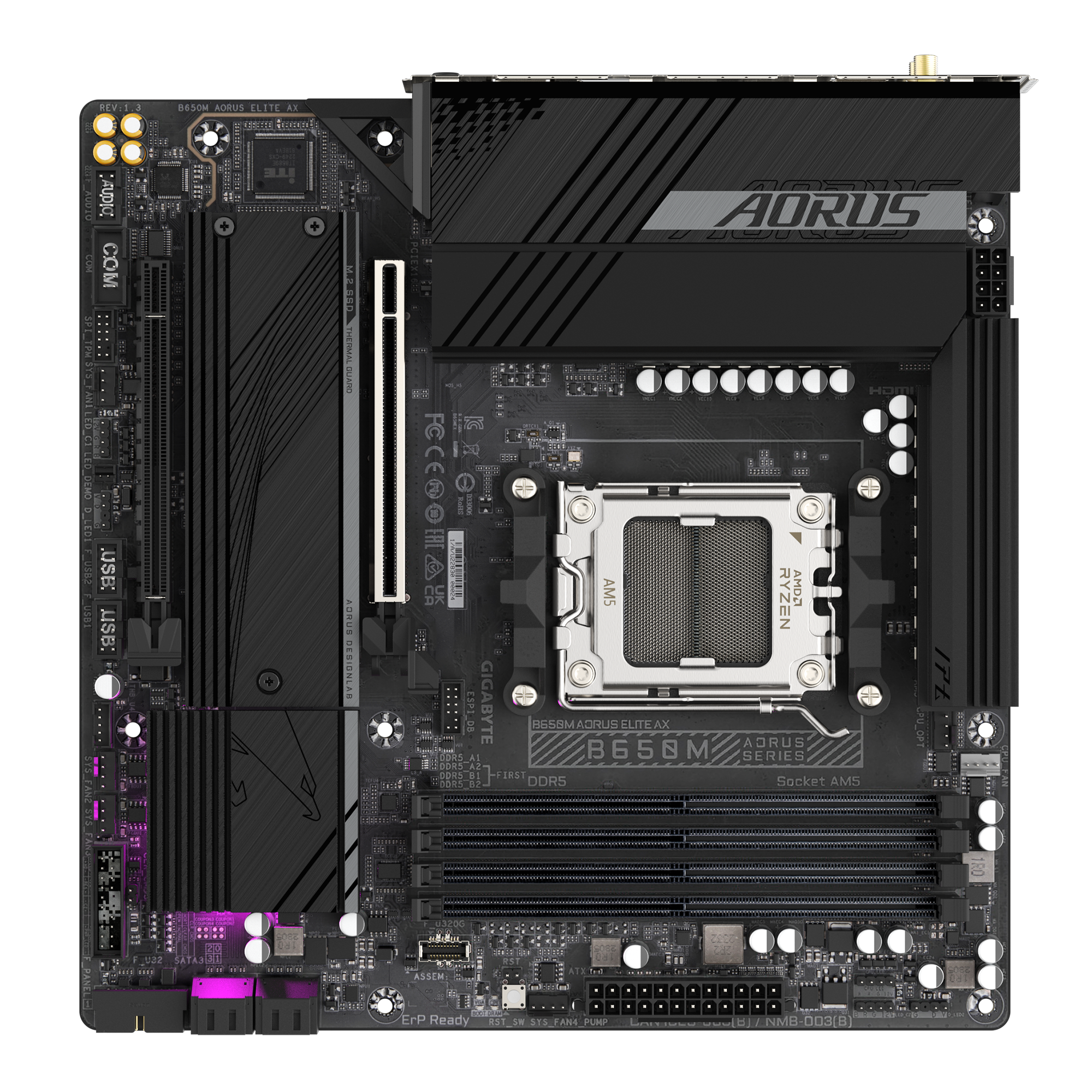 GIGABYTE GA-B650M AORUS ELITE AX AMD AM5 MOTHERBOARD - Image 5