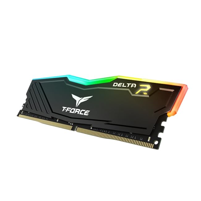TEAMGROUP T-FORCE DELTA RGB 16GB (8GBX2) DDR4 3200MHZ DESKTOP RAM (BLACK) - Image 2