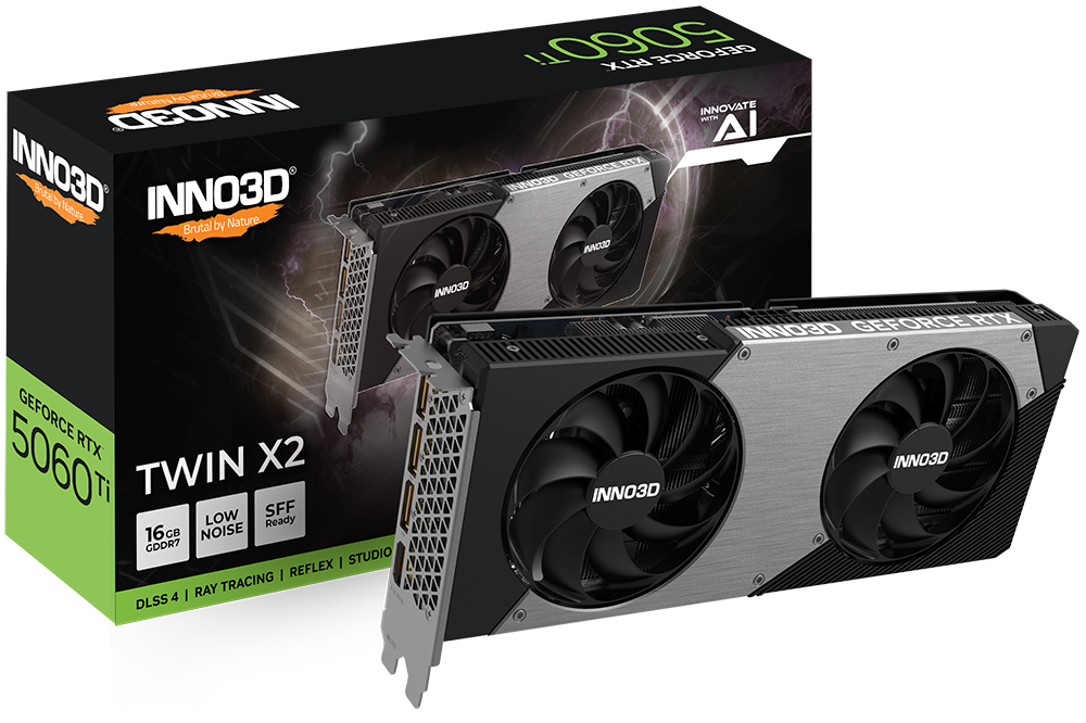 INNO3D GeForce RTX 5060 Ti 16GB TWIN X2 Graphics Card