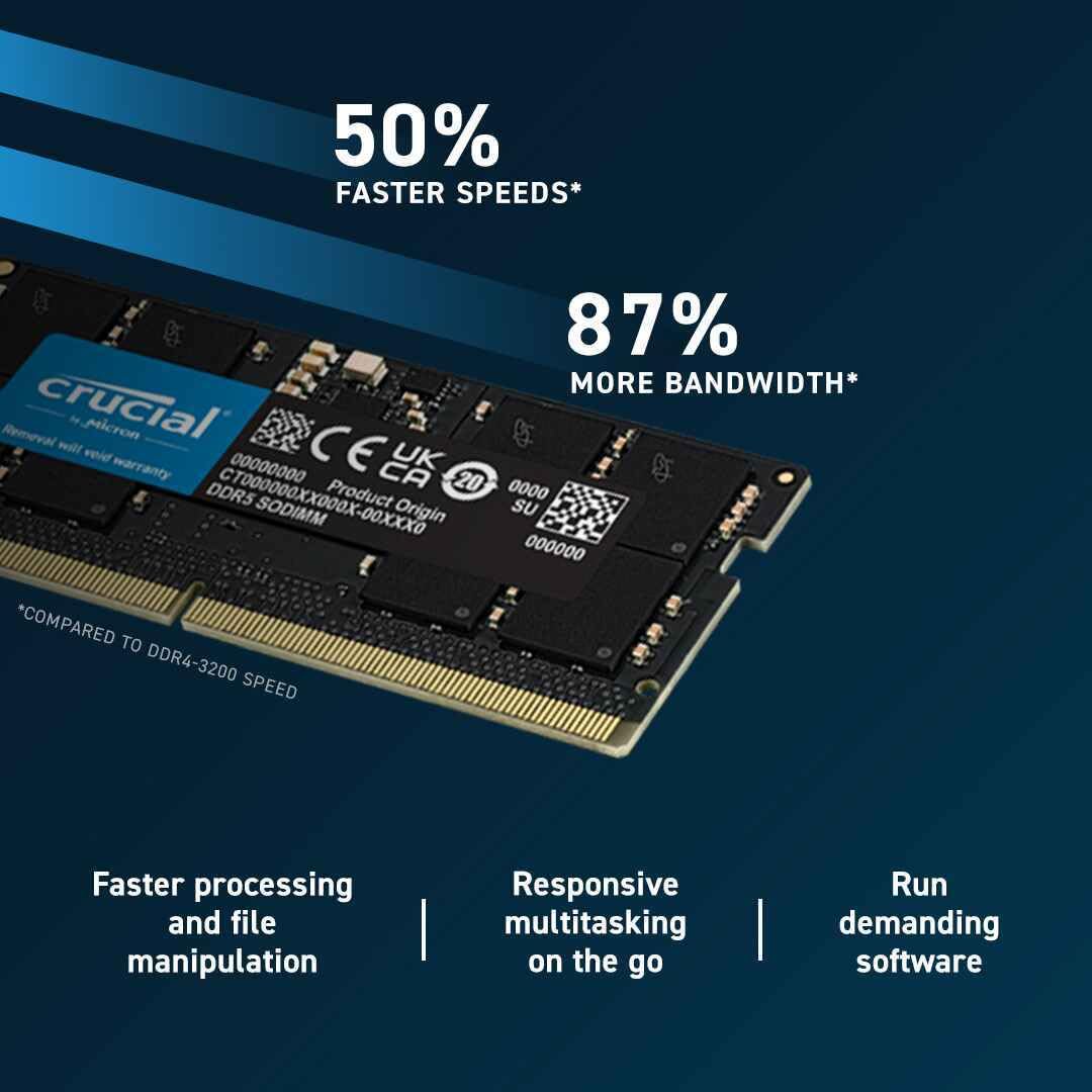 CRUCIAL BASICS 16GB DDR5-4800 SODIMM RAM CB16GS4800 - Image 3