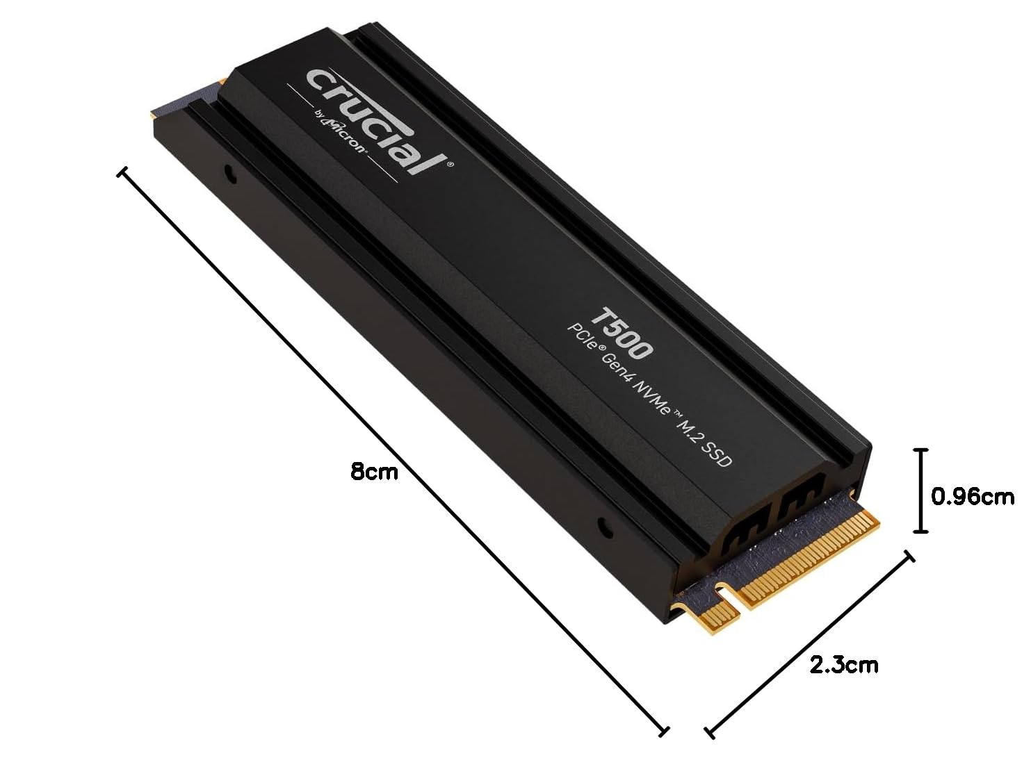 CRUCIAL T500 4TB PCIE GEN4 NVME M.2 SSD WITH HEATSINK CT4000T500SSD5 - Image 4
