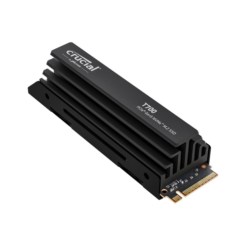 CRUCIAL T700 4TB PCIE GEN5 NVME M.2 SSD WITH HEATSINK CT4000T700SSD5