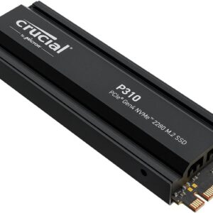 CRUCIAL P310 2TB PCIE GEN4 2280 NVME M.2 SSD WITH HEATSINK CT2000P310SSD5