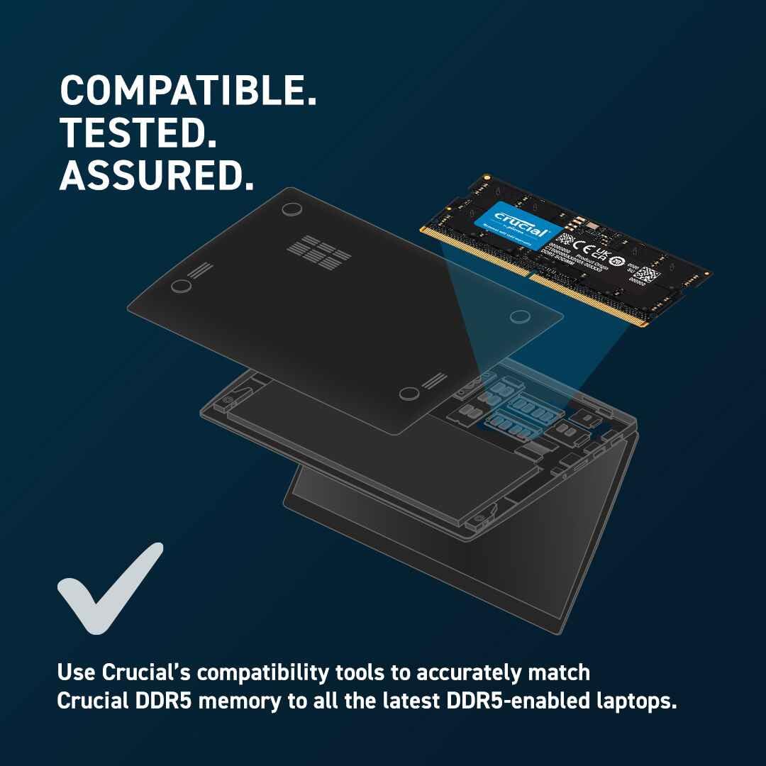 CRUCIAL BASICS 16GB DDR5-4800 SODIMM RAM CB16GS4800 - Image 4