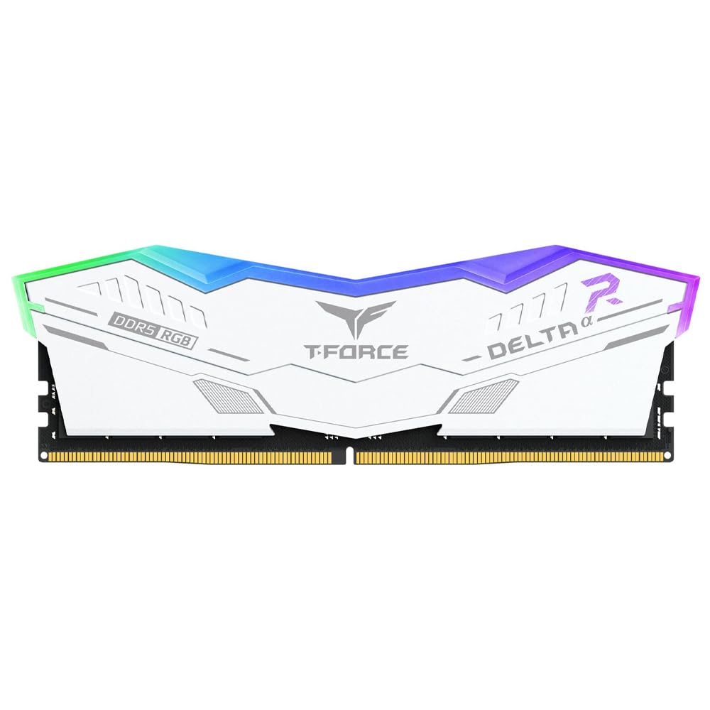 TEAMGROUP T-FORCE DELTA RGB 32GB (32GBX1) DDR5 6000MHZ DESKTOP RAM (WHITE)