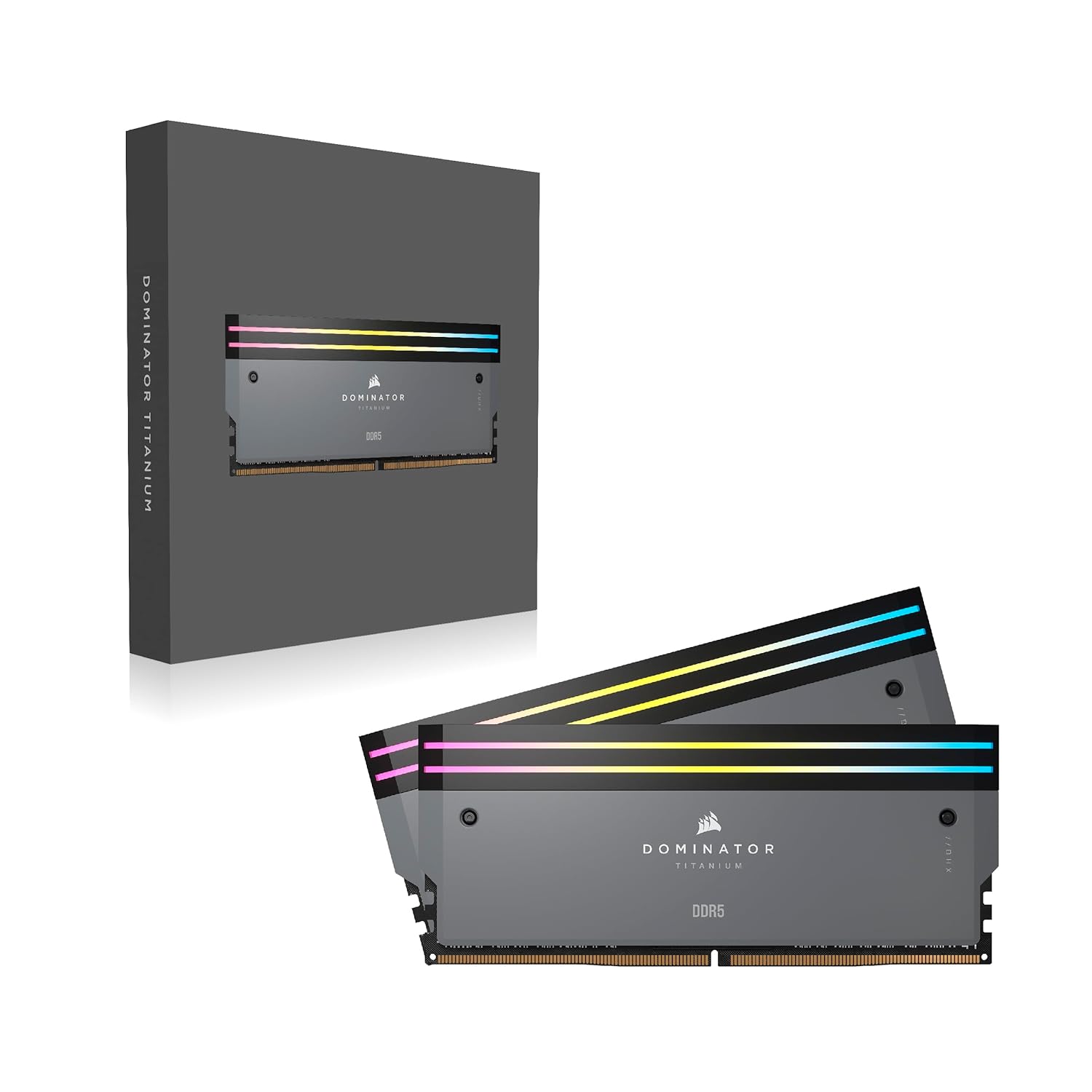 CORSAIR MEMORY CMP32GX5M2B6000Z30 DOMINATOR TITANIUM 32GB (2X16GB) DDR5 6000 CL30-36-36-76 1.4V AMD EXPO & INTEL XMP - GREY - Image 6