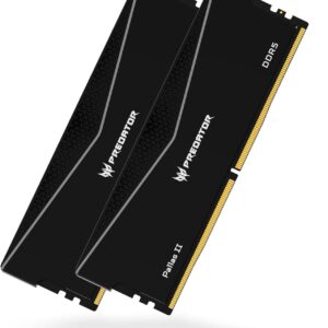 ACER PREDATOR PALLAS II DDR5 HEATSINK U-DIMM 6000MHZ 64GB (32GB*2) BLACK BL.9BWWR.437
