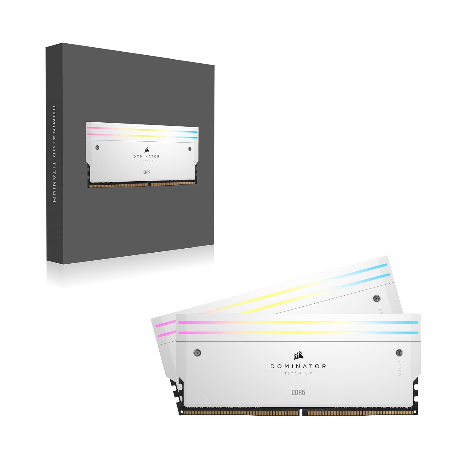 CORSAIR MEMORY CMP32GX5M2X7200C34W DOMINATOR TITANIUM RGB 32GB (2X16GB) DDR5 DRAM 7200MT/S CL34 INTEL XMP MEMORY KIT WHITE - Image 5