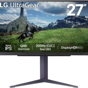 LG 27GS85Q-B - 27 INCH ULTRAGEAR QHD NANO IPS 180HZ GAMING MONITOR