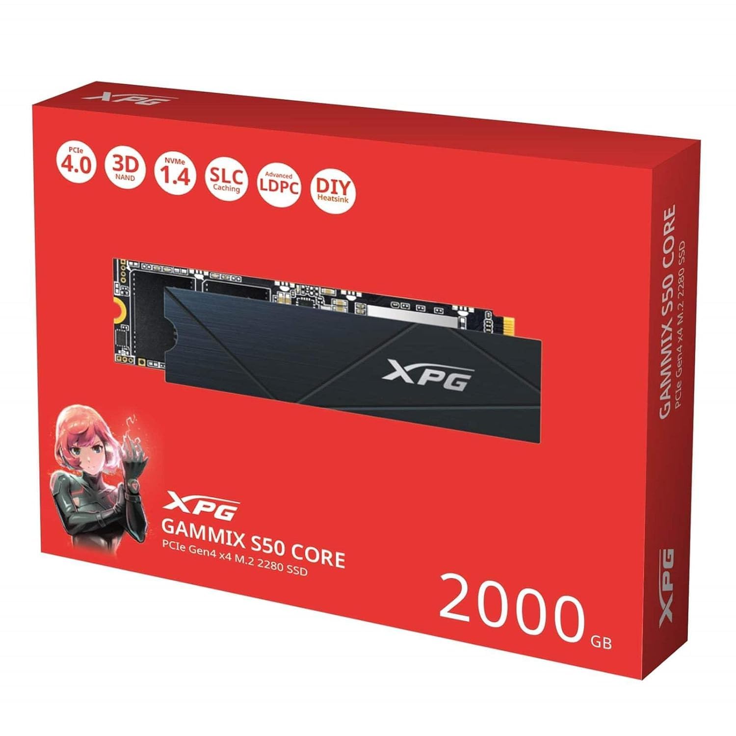 XPG 2TB S50 CORE GEN4 NVME SSD SGAMMIXS50C-2000G-CS - Image 5