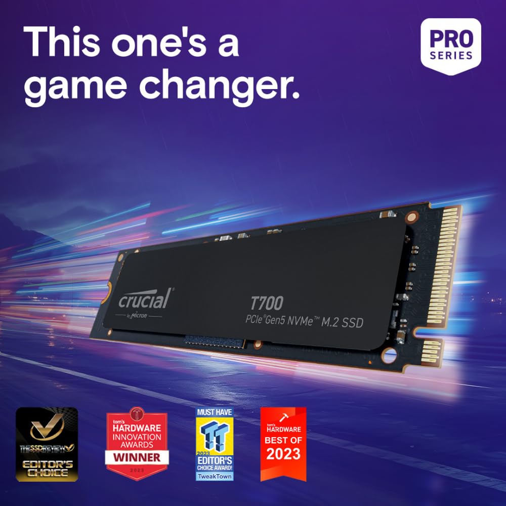 CRUCIAL T700 4TB PCIE GEN5 NVME M.2 SSD CT4000T700SSD3 - Image 5