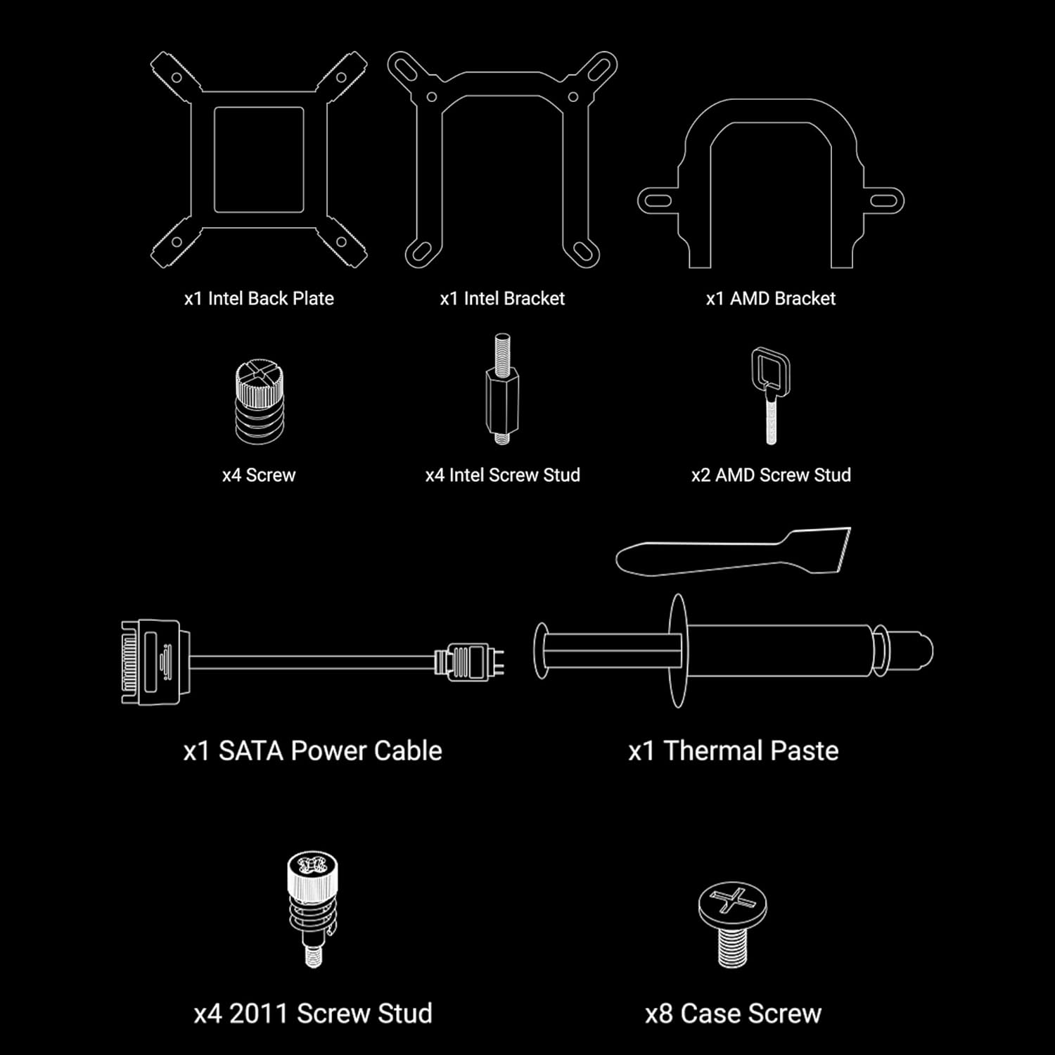 ANT ESPORTS ICE FLOW 240MM AIO LIQUID COOLER ARGB BLACK - Image 6