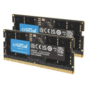 CRUCIAL 48GB KIT (2X24GB) DDR5-5600 SODIMM CL46 RAM CT2K24G56C46S5