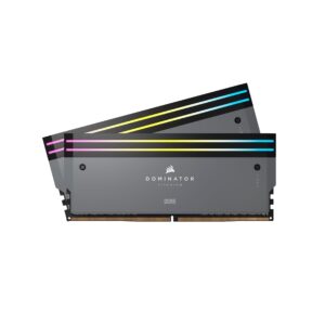 CORSAIR MEMORY CMP32GX5M2B6000Z30 DOMINATOR TITANIUM 32GB (2X16GB) DDR5 6000 CL30-36-36-76 1.4V AMD EXPO & INTEL XMP - GREY