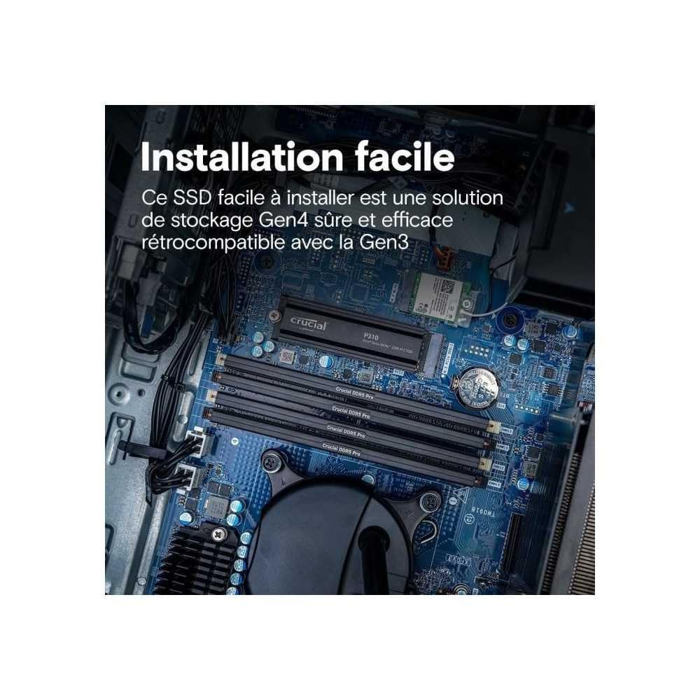 CRUCIAL P310 1TB PCIE GEN4 2280 NVME M.2 SSD WITH HEATSINK CT1000P310SSD5 - Image 5