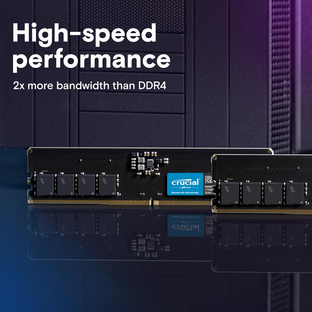 CRUCIAL 16GB DDR5-5600 DESKTOP RAM CL46 CT16G56C46U5 - Image 2