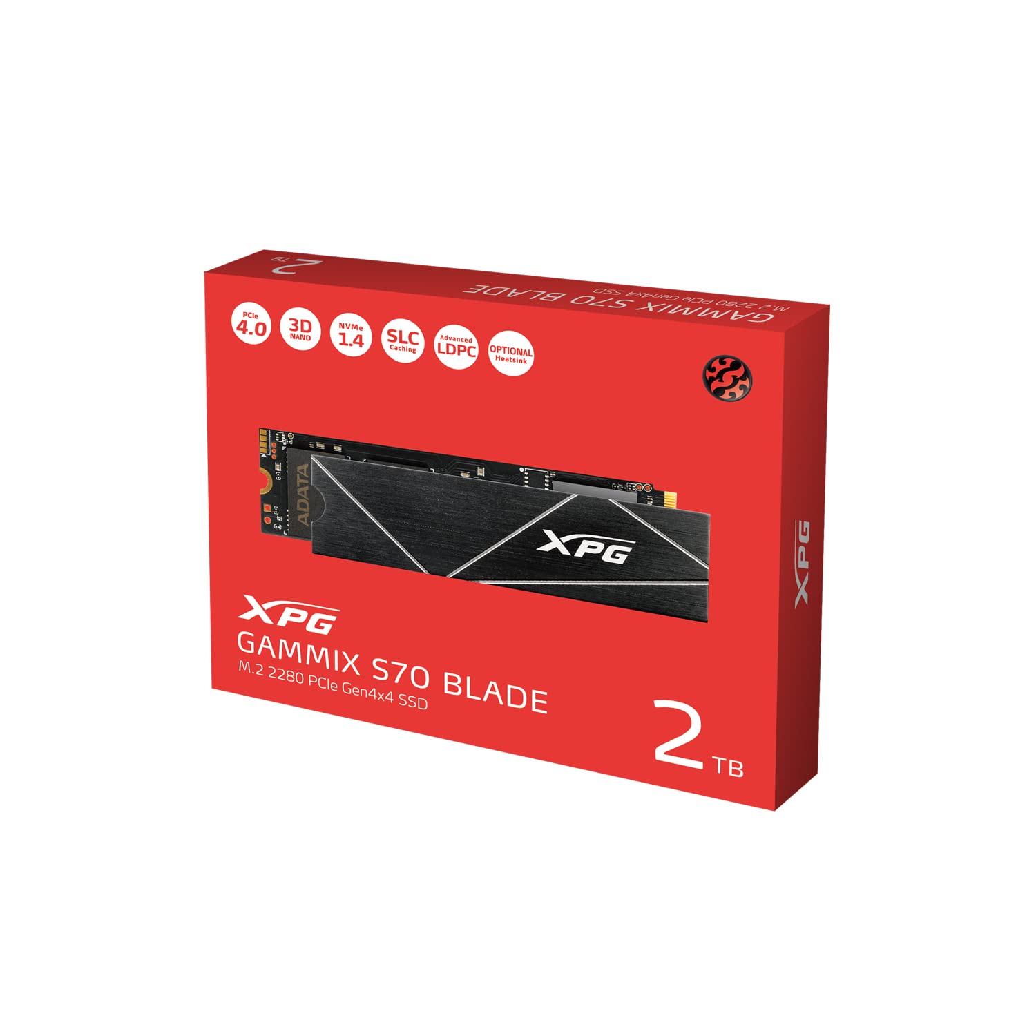 ADATA XPG GAMMIX S70B BLADE M.2 NVME 2TB PCIE GEN4 2280 SSD AGAMMIXS70B-2T-CS - Image 7