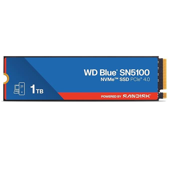 Western Digital WD Blue SN5100 NVMe 1TB, Upto 7100MB/s R SSD WDS100T5B0E-00CPE0