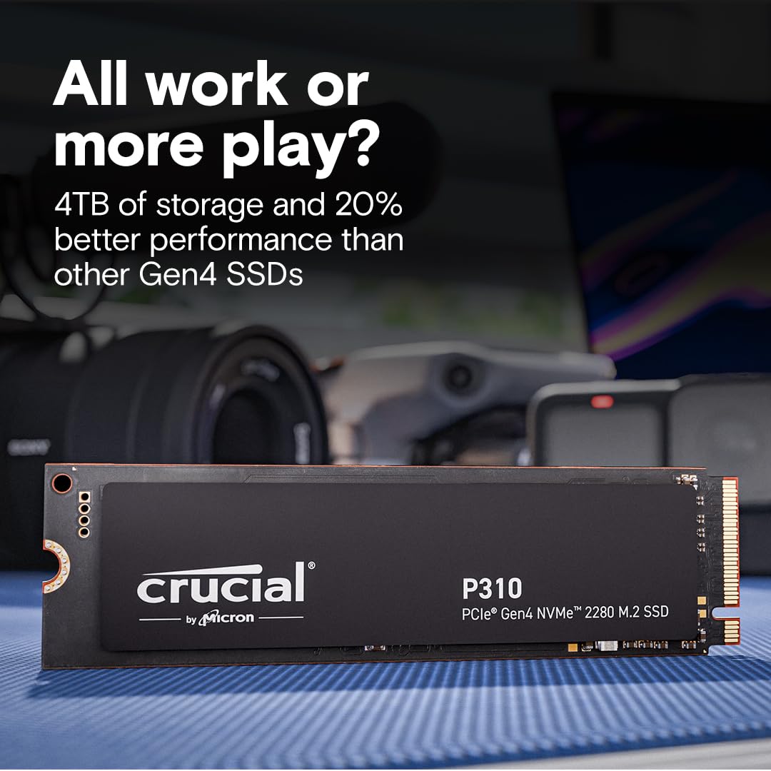 CRUCIAL P310 500GB PCIE GEN4 NVME M.2 SSD CT500P310SSD8 - Image 3
