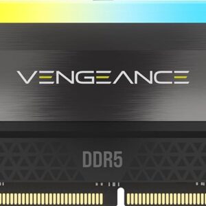 CORSAIR VENGEANCE-CMH16GX5M1B5200C40- RGB DDR5 16GB (1X16GB) DDR5 5200 CL40-40-40-77 1.25V INTEL XMP - BLACK