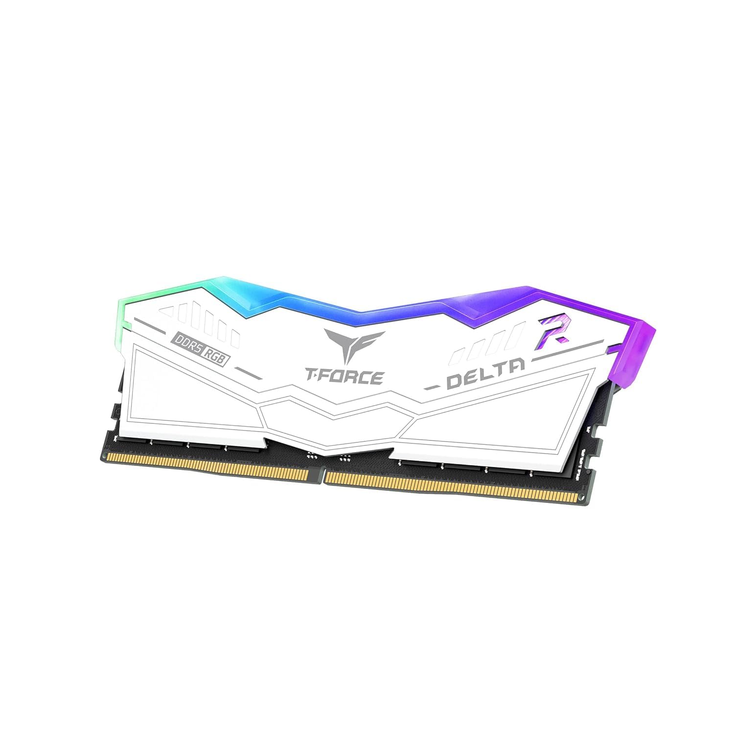 TEAMGROUP T-FORCE DELTA RGB 32GB (32GBX1) DDR5 6000MHZ DESKTOP RAM (WHITE) - Image 2
