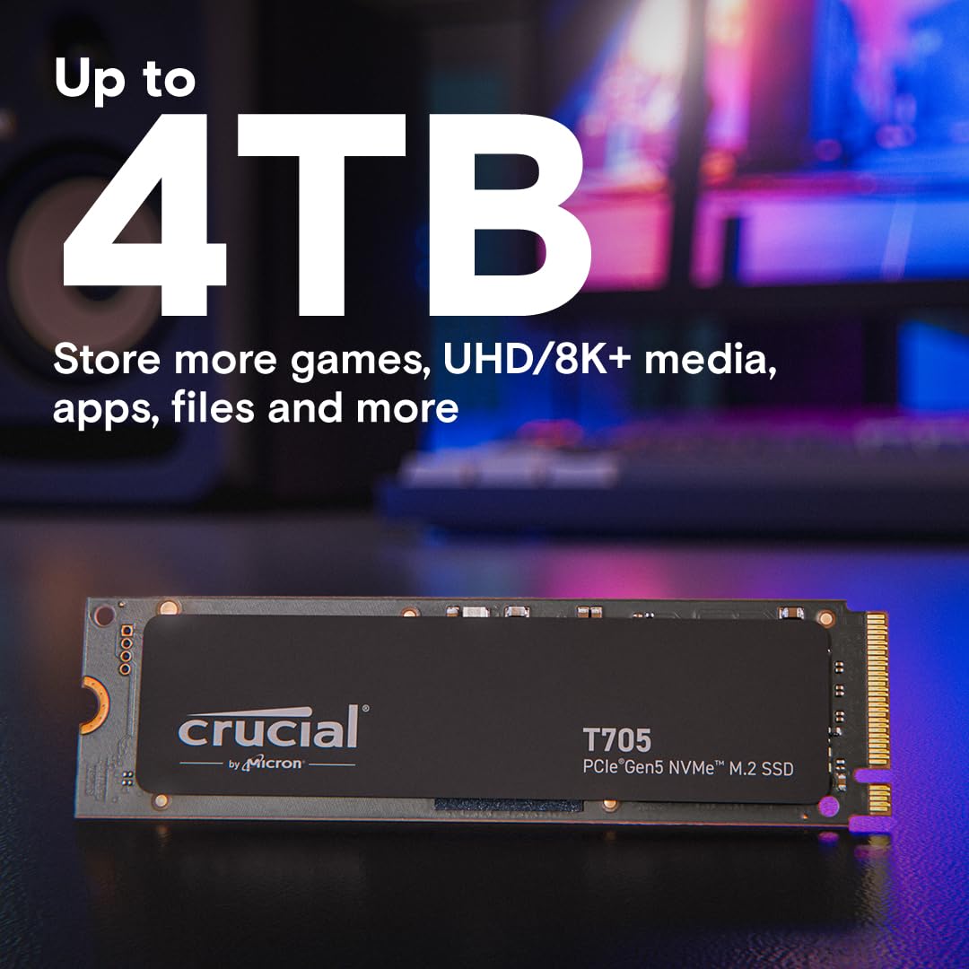 CRUCIAL T705 1TB PCIE GEN5 NVME M.2 SSD CT1000T705SSD3 - Image 6
