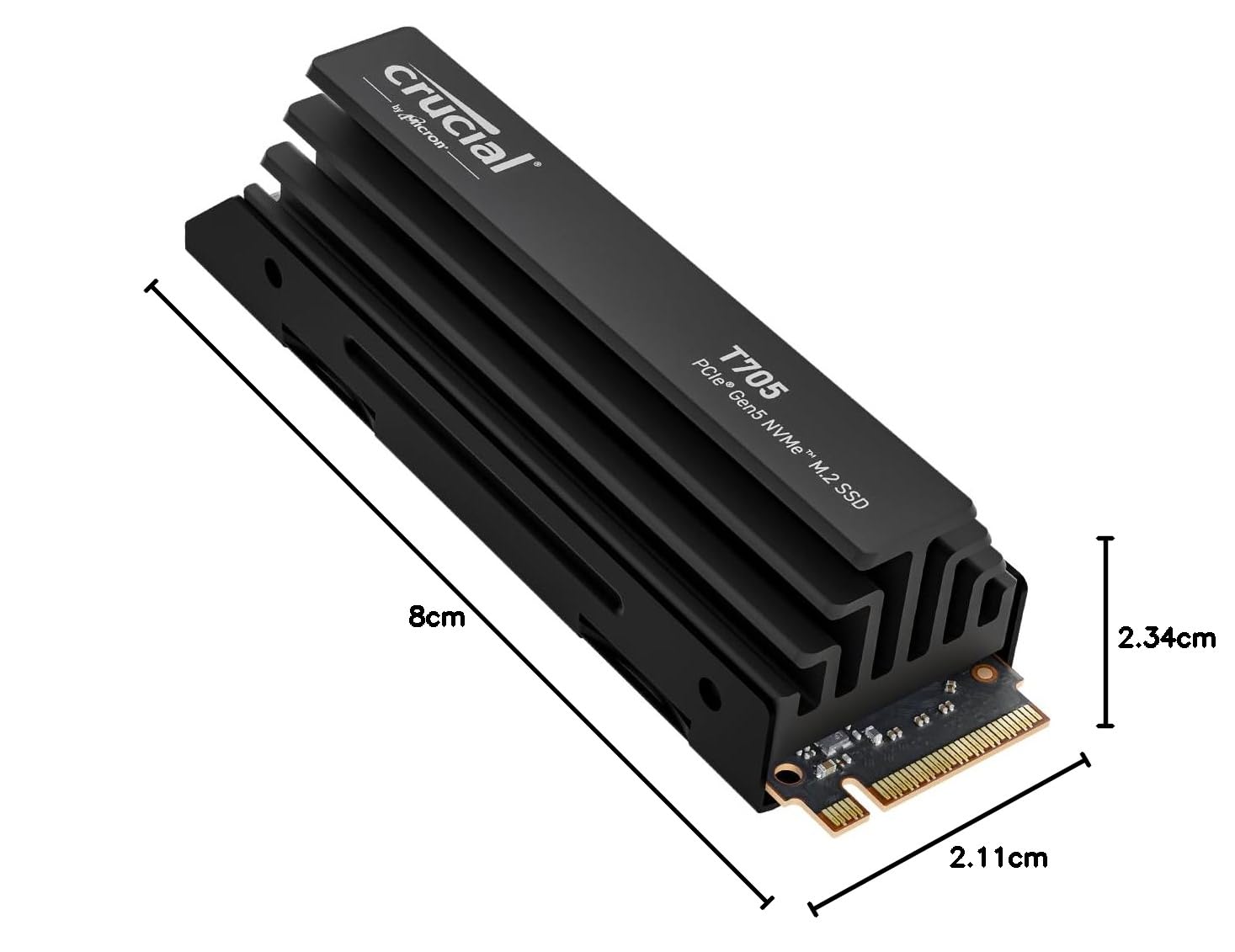 CRUCIAL T705 2TB PCIE GEN5 NVME M.2 SSD WITH HEATSINK CT2000T705SSD5 - Image 7