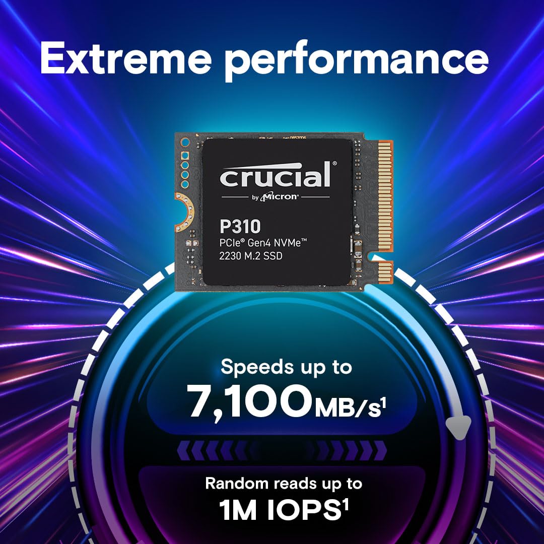 CRUCIAL P310 1TB PCIE GEN4 2230 NVME M.2 SSD CT1000P310SSD2 - Image 2