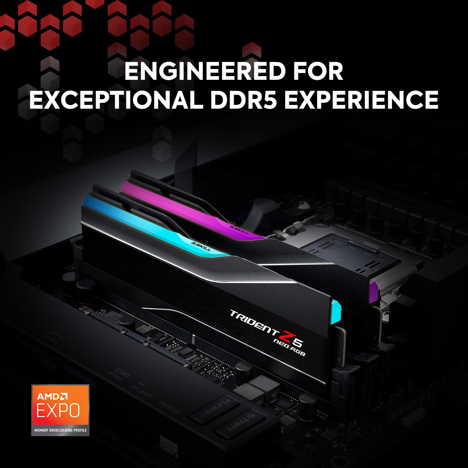 GSKILL MEMORY F5-6000J3038F16GX2-TZ5NR -32GB (16GBX2) 6000MHZ TRIDENT Z5 NEO RGB CL30 - Image 2