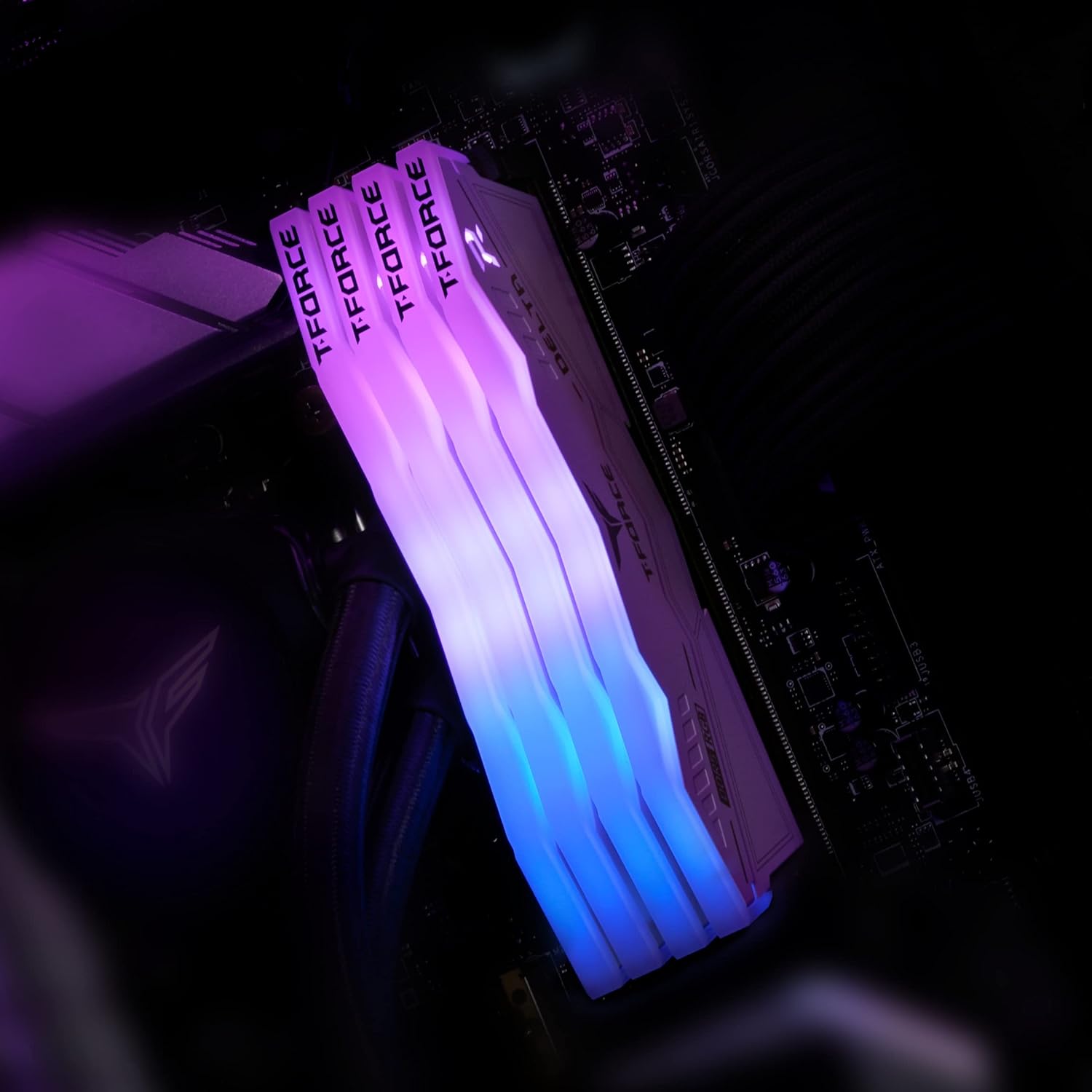 TEAMGROUP T-FORCE DELTA RGB 64GB (32GBX2) DDR5 6000MHZ DESKTOP RAM (WHITE) - Image 5