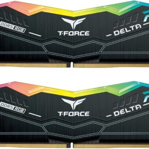 TEAMGROUP T-FORCE DELTA RGB 64GB (32GBX2) DDR5 5200MHZ DESKTOP RAM (BLACK)