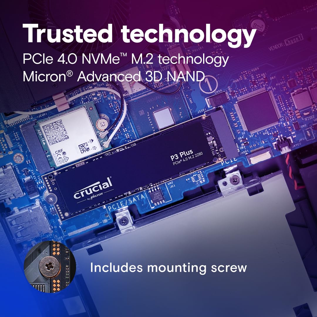 CRUCIAL P3 PLUS 2TB NVME PCIE M.2 SSD CT2000P3PSSD8 - Image 4