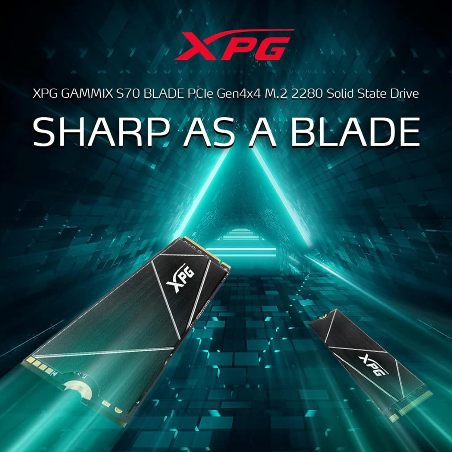 XPG GAMMIX S70B BLADE M.2 NVME 512GB PCIE GEN4 2280 INTERNAL GAMING SSD AGAMMIXS70B-512G-CS - Image 2