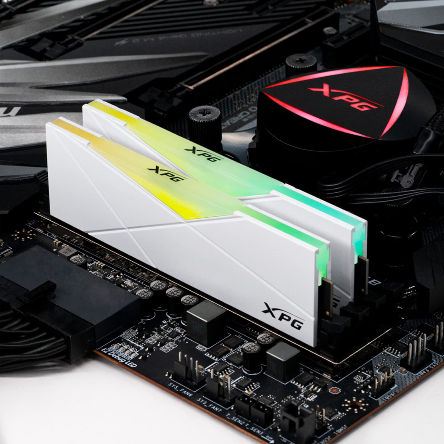 ADATA XPG 16GB D4 3200MHZ SW50 RGB DESKTOP RAM WHITE AX4U320016G16A-SW50 - Image 7