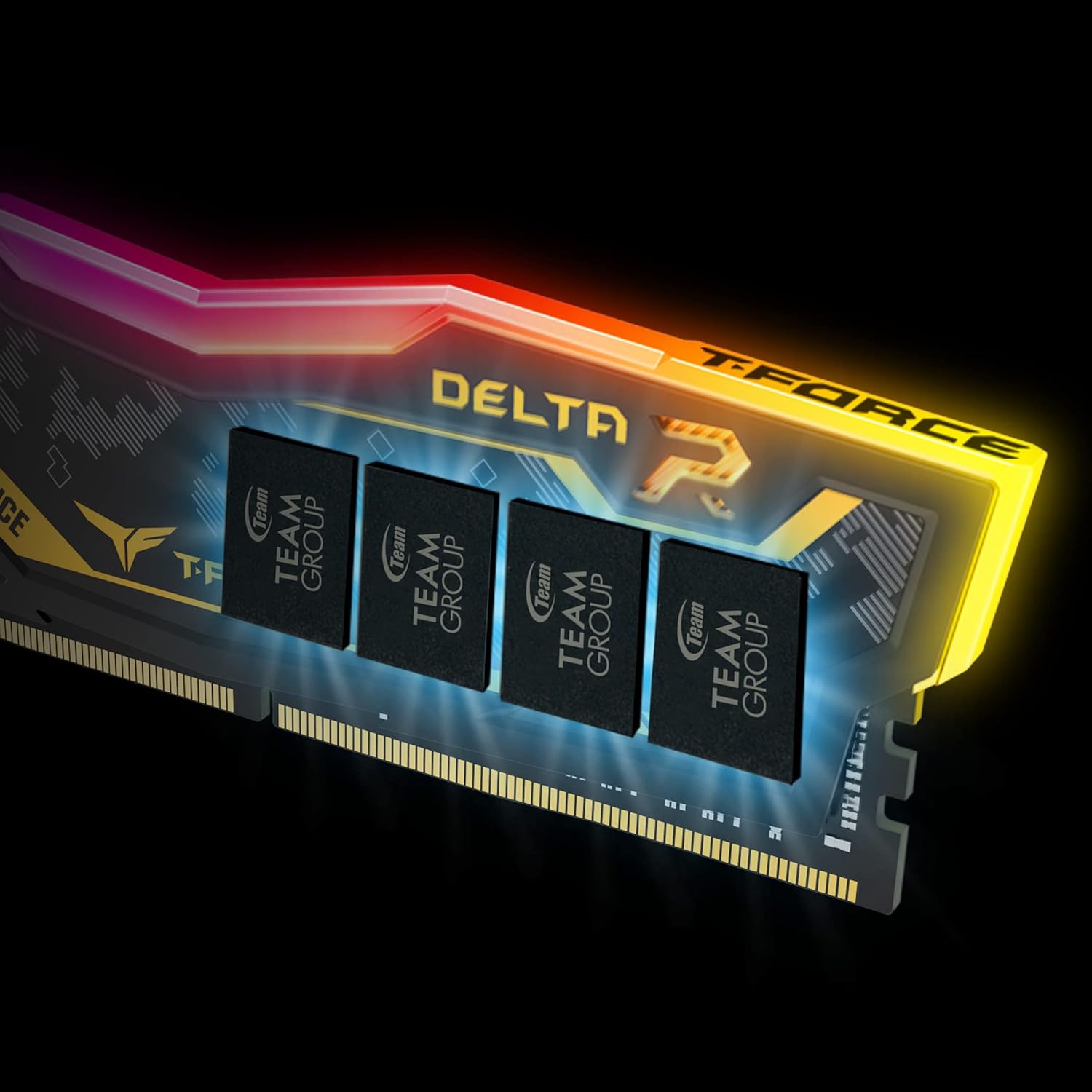 TEAMGROUP T-FORCE DELTA RGB TUF 32GB (16GBX2) DDR4 3200MHZ YELLOW DESKTOP RAM - Image 4