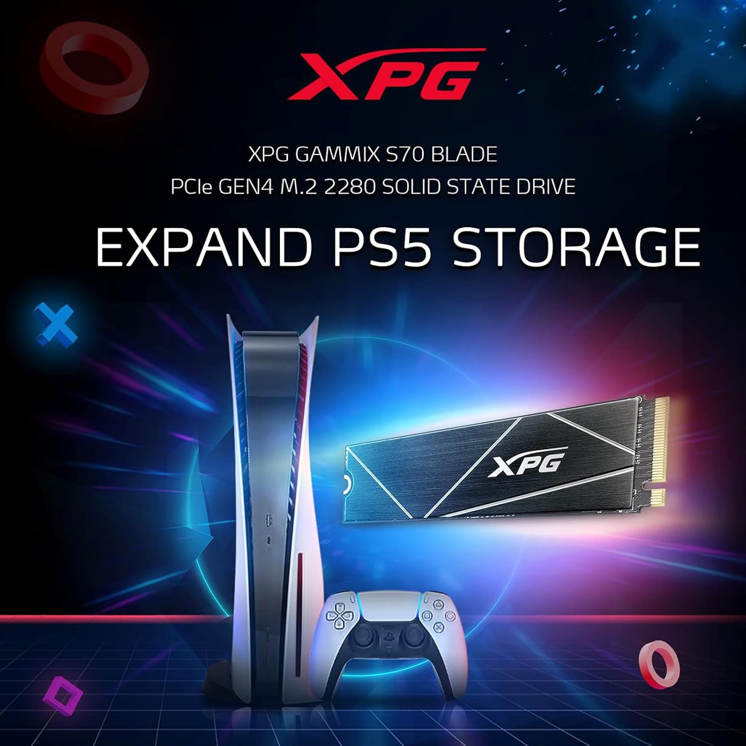XPG GAMMIX S70B BLADE M.2 NVME 512GB PCIE GEN4 2280 INTERNAL GAMING SSD AGAMMIXS70B-512G-CS - Image 3