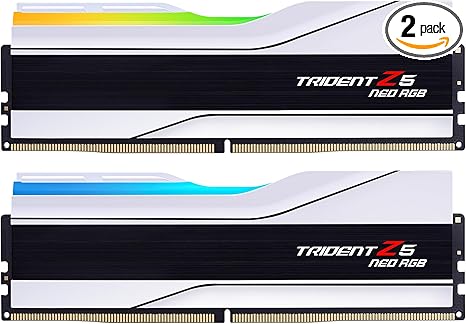 GSKILL TRIDENT Z5 NEO RGB 64GB (32GBX2) DDR5 6000MHZ DESKTOP RAM (WHITE) CL36 - Image 3