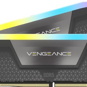 CORSAIR VENGEANCE RGB DDR5 64GB (2X32GB) DDR5 6000MHZ CL40 GRAY (CMH64GX5M2B6000Z40)