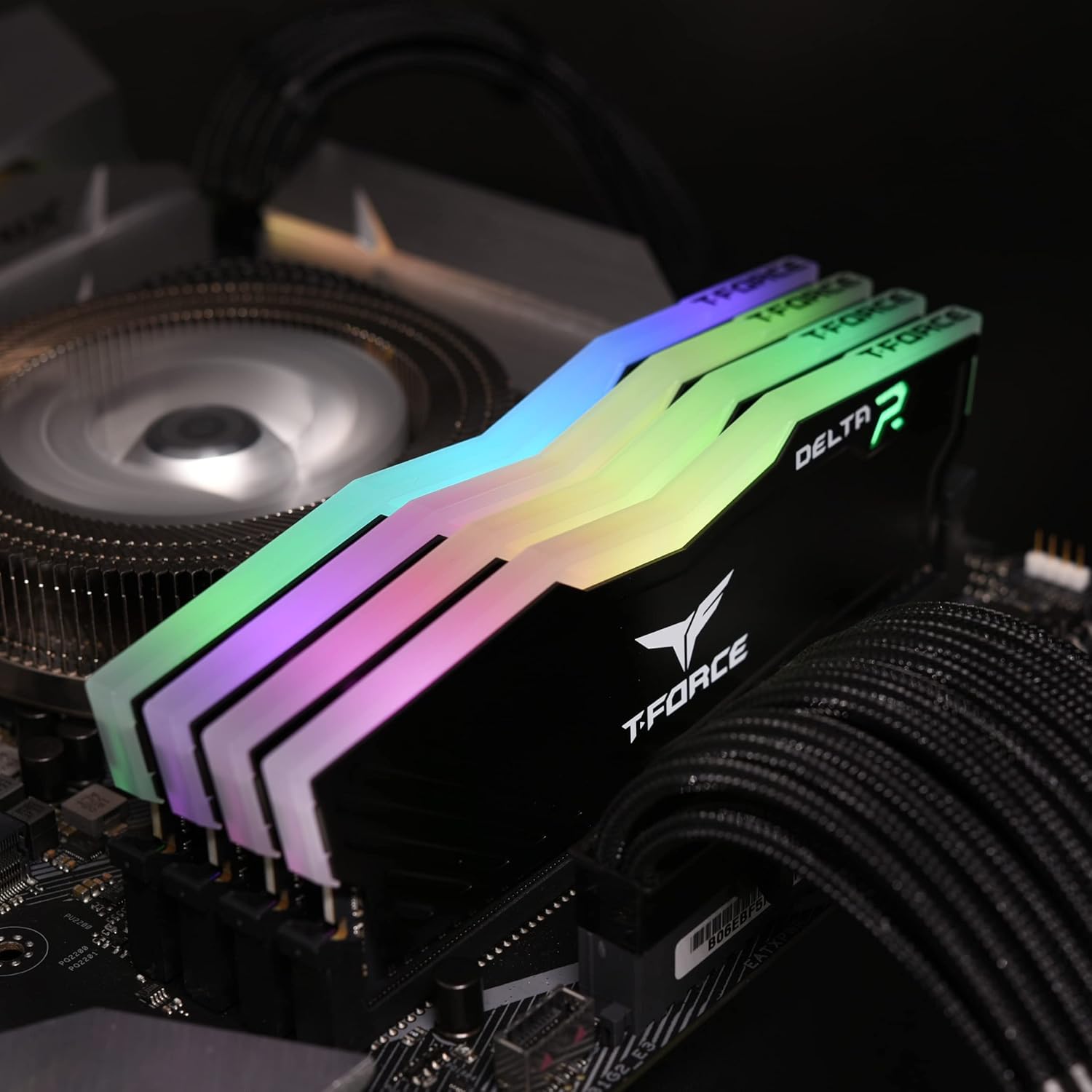 TEAMGROUP T-FORCE DELTA RGB 32GB (16GBX2) DDR4 3600MHZ DESKTOP RAM (BLACK) - Image 3