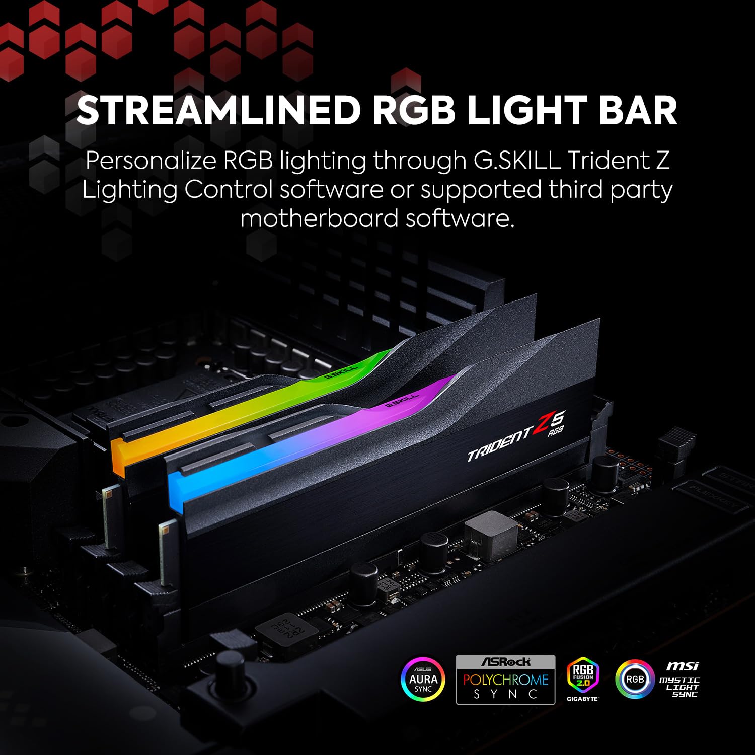 GSKILL MEMORY F5-7200J3445G16GX2-TZ5RK- 32GB (16GBX2) 7200MHZ TRIDENT Z5 RGB CL34 DDR5 RAM - Image 3