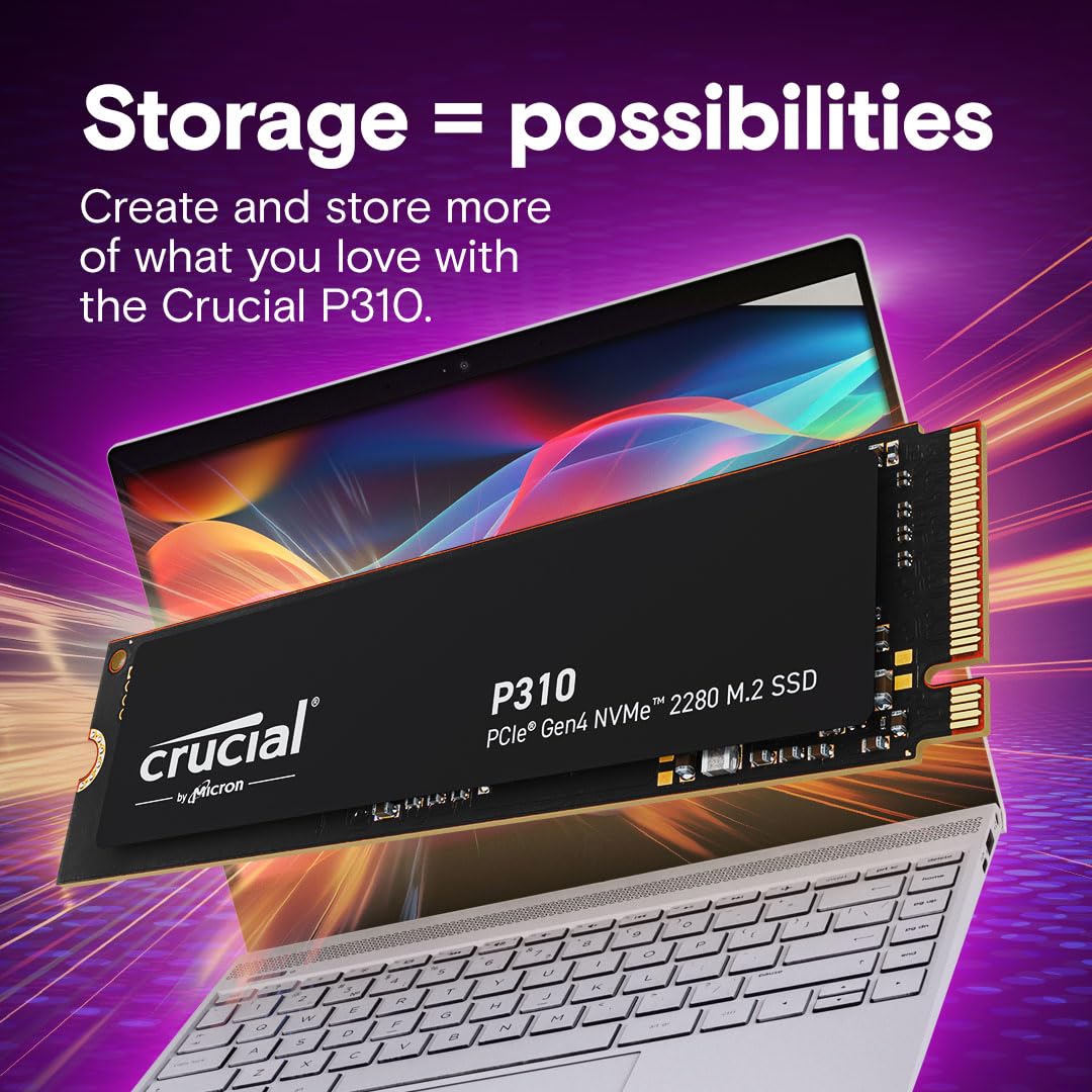 CRUCIAL P310 500GB PCIE GEN4 NVME M.2 SSD CT500P310SSD8 - Image 6